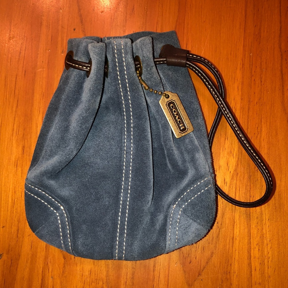 Coach Suede Cinch Wristlet